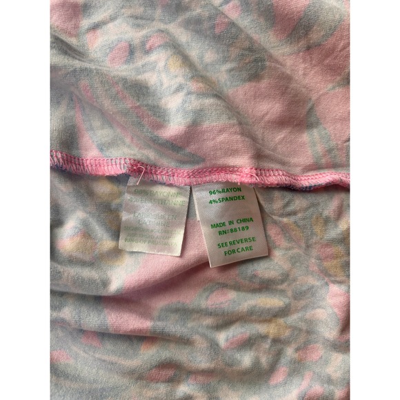 Lilly Pulitzer Pink Pineapple Sleeveless Wrap Dress Ruffle Hem Medium - Picture 9 of 10